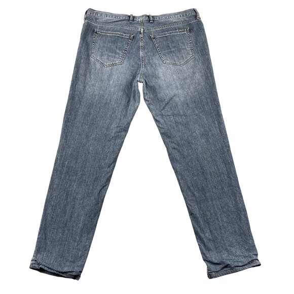 Eddie Bauer Thermal Jeans Womens 14 Plaid Lined Light Wash Denim - Picture 2 of 9